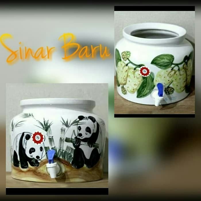 Guci air / Guci Keramik / Guci air Galon / Motif Lukisan