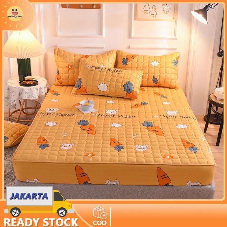 (DISKON) SPREI WATERPROOF SULTAN MOTIF ANAK ROKET DINO BINTANG KUCING POLOS UKIR UKURAN 180X200 160x