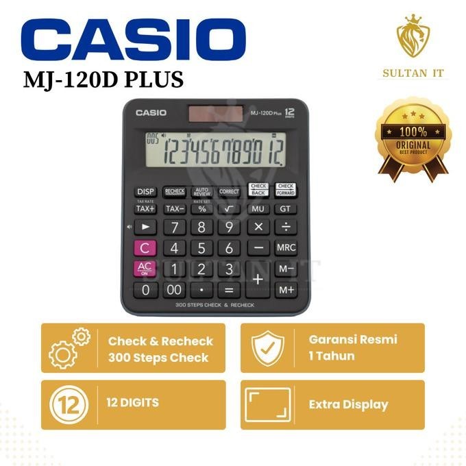 

TERMURAH - Kalkulator Casio MJ 120 D PLUS CHECK CORRECT Original