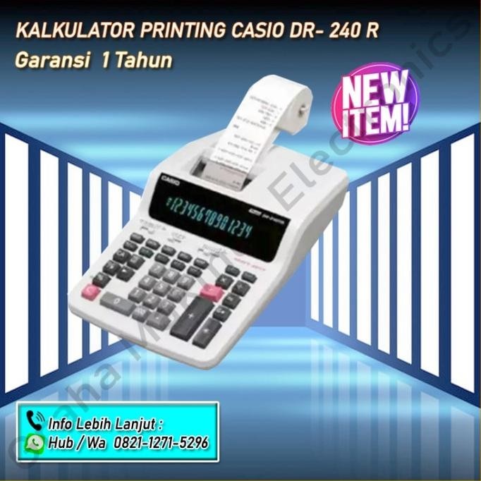 

TERMURAH - KALKULATOR PRINTING CASIO DR- 240 R