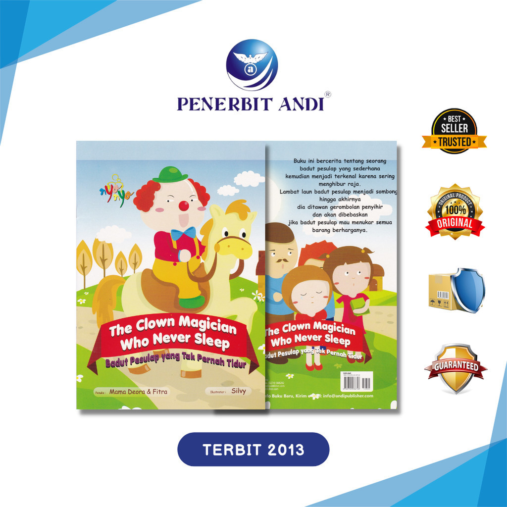 Penerbit Andi - Buku The Clown Magician Who Never Sleep Badut Pesulap yang Tak pernah Tidur - Mama D