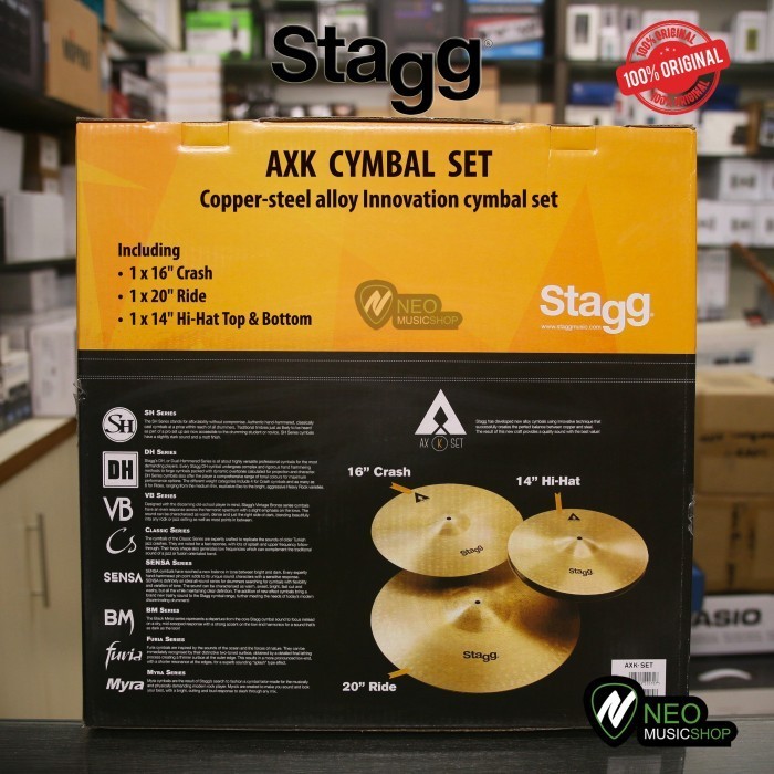 Ban Stagg Axk Cymbal Set 141620 Copper-Steel Alloy Innovation Cymbal Set