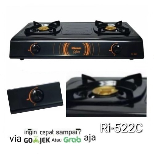 RINNAI KOMPOR GAS RINNAI 2 TUNGKU RINNAI RI-522C 2 TUNGKU