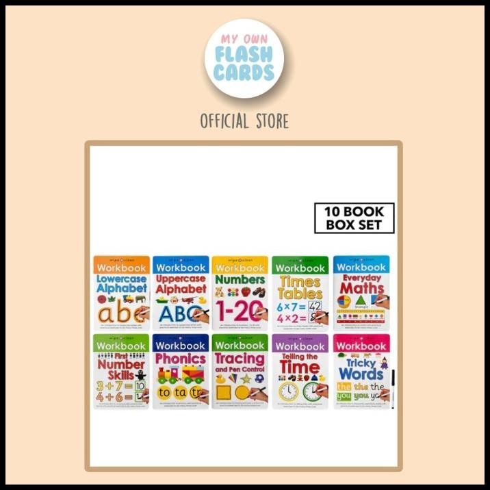

Wipe Clean Workbooks Set Of 10 Education Writing Children Skill Import