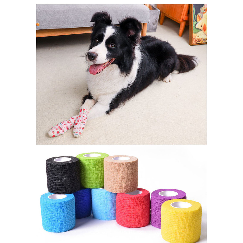 Pet Self-Adhesive Bandage Anti-Dirty Elastic Patch Wound Bandage Claw Bottom Anti-Wear Protection