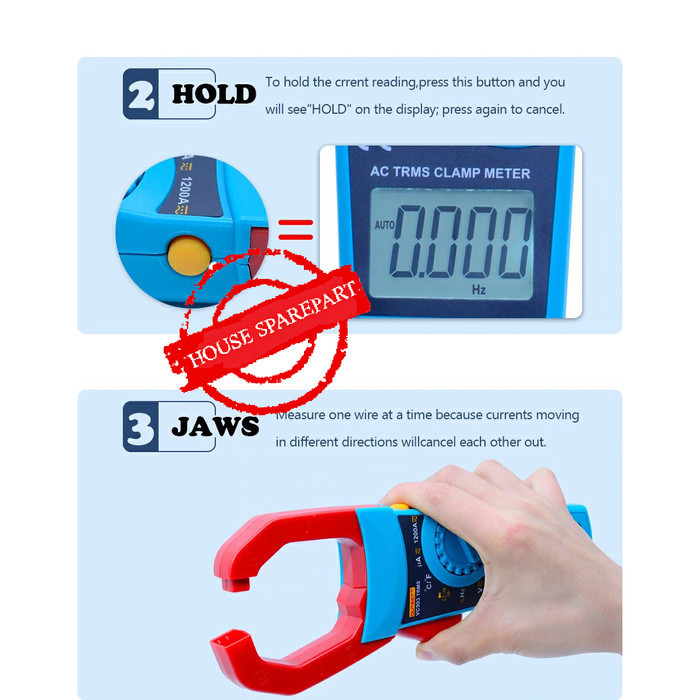 Zotek Vc903 Auto Range Clamp Meter Tang Ampere Digital Tang Ampere