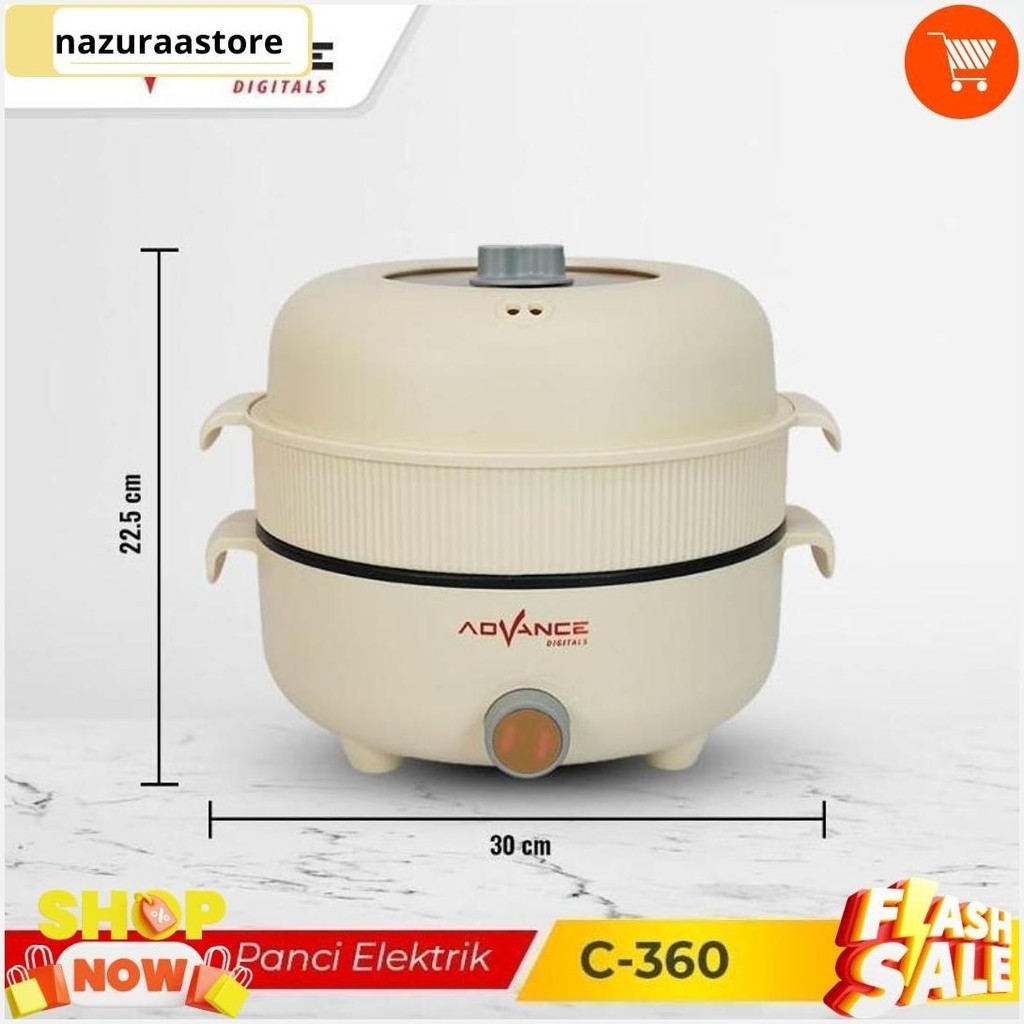 Panci Listrik Advance C-360 Warmer Steamer Cooker C-360 Panci Listrik Serbaguna Murah Original Produ