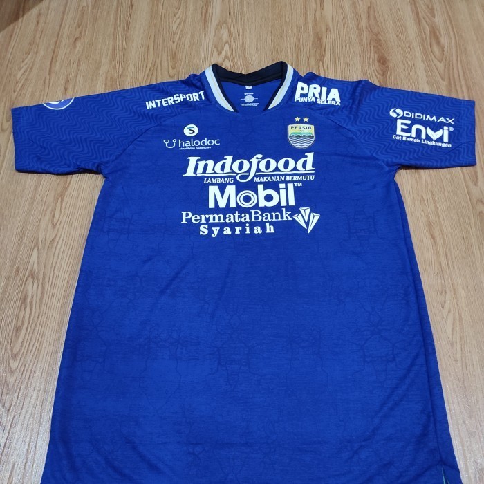 Jersey Persib Home 2021 Logo Timbul Tanpa Nameset Terbaru