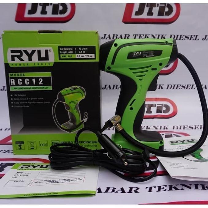 Ryu Rcc12 Mini Air Compressor 12V Dc Pompa Ban Kompresor Mini Rcc 12