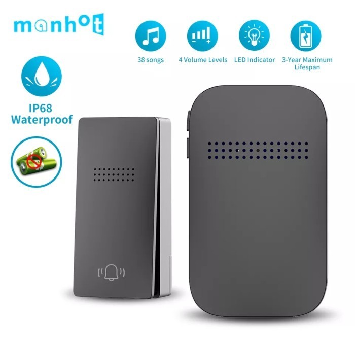 Terry Bel Rumah Tanpa Baterai - Wireless Waterproof