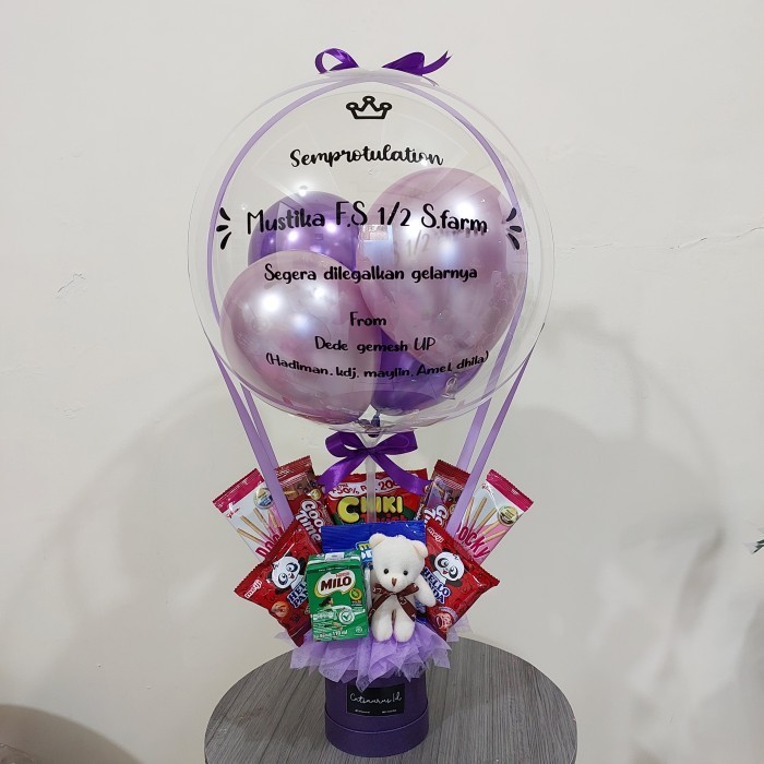 Snack Bucket Balon/ Buket Balon Snack Wisuda Ulang Tahun Grand Opening
