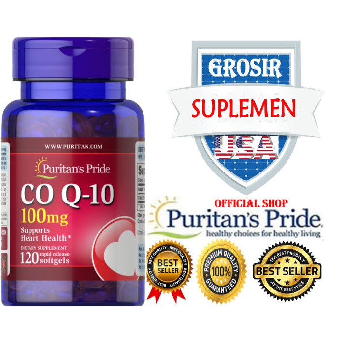 {SinarShop} PURITAN Q10 Coenzyme Q-SORB Co Q-10 100 mgISI 120 SOFTGEL - Q10.100MCG.120A Diskon