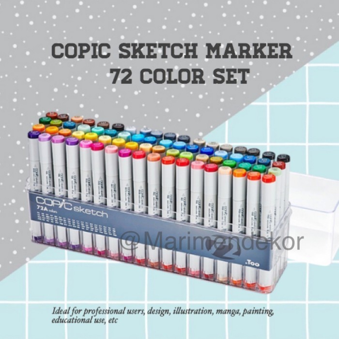 

Copic Sketch Marker Set 72 72 A B C D E Color Set Lengkap mewarnai Art