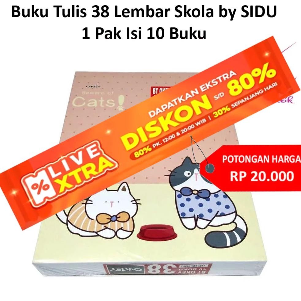 

Buku Tulis SIDU SKOLA 38 lembar 1 pak (isi 10 buku) - SKOLA by SIDU TERLARIS