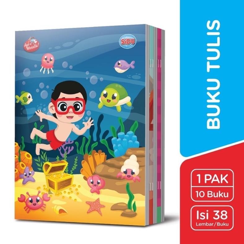 

( 1 pack isi 10 pcs) buku tulis SIDU 38 / 58 lembar TERMURAH