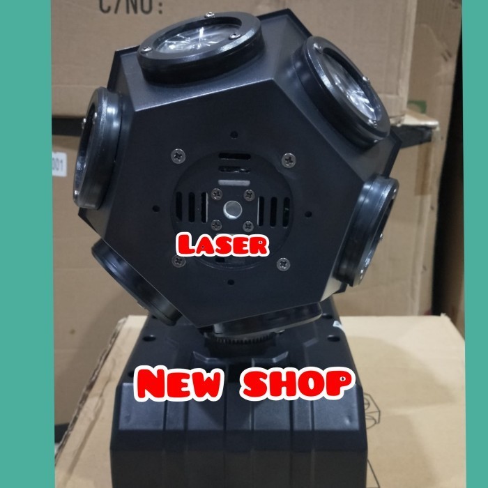 Moving Head Ball 2 Head 12 Led + Laser Rg Gratis Ongkir