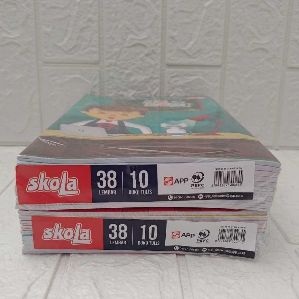 

(1 Pak) Buku Tulis Skola 38 Lbr Buatan SiDu isi 10 buku TERLARIS