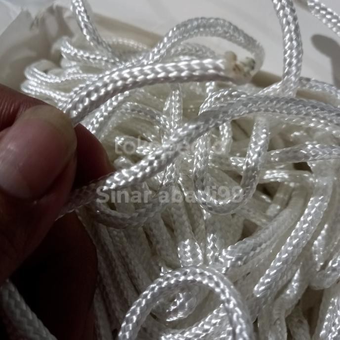 %$%$%$%$] tali nylon 4mm tali tambang kecil tali tambang putih tali nylon kepang