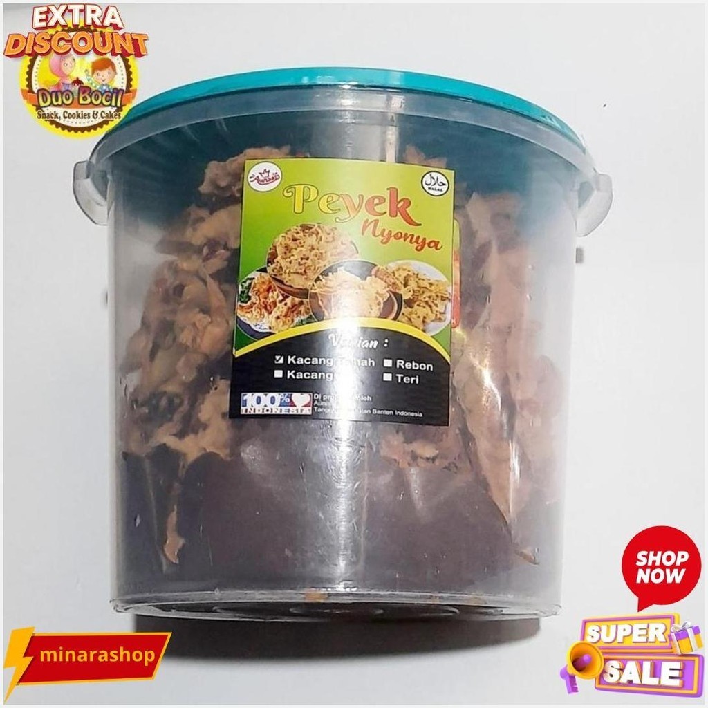 

Peyek Kacang Tanah Toples / Keripik Rempeyek - Duo Bocil Snack Gratis Ongkir
