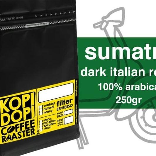 

Kopi Arabika Aceh Gayo Starbus Style Sumatra Dark Italian Roast 250G