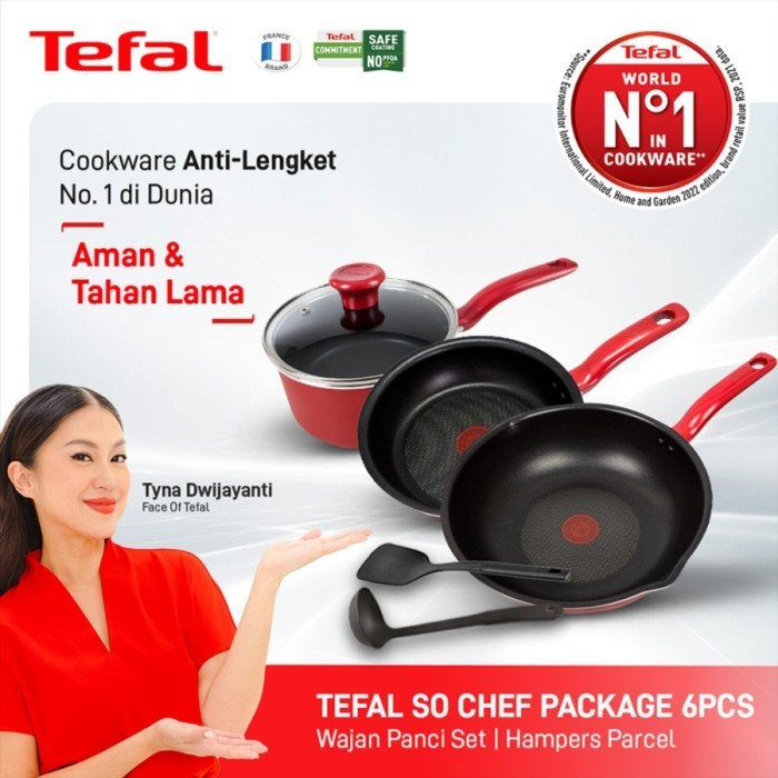 Tefal So Chef Set Package 6pcs - Premium Cookware Hampers parsel gift