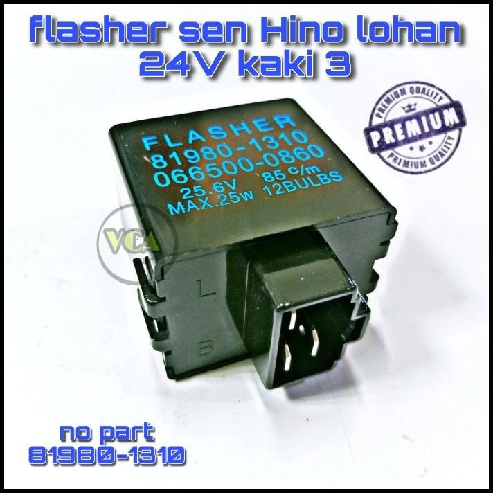 TERMURAH FLASHER SEN HINO RANGER , MA 24V KAKI 3 (3P) NO PART 81980-1310.