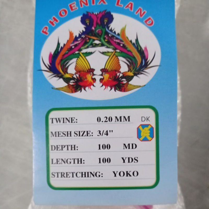 Promo Jaring ikan 0.20 3/4 inchi 100md/100yds jaring ikan senar jaring bahan jala jaring jaring