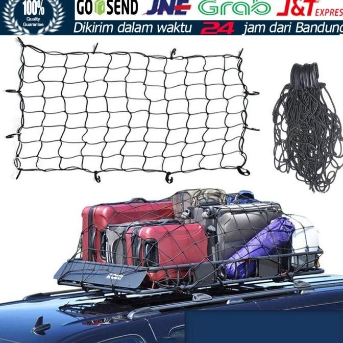 #####] 120 CM Cargo net mobil Tali atap mobil JARING BAGASI ATAP MOBIL