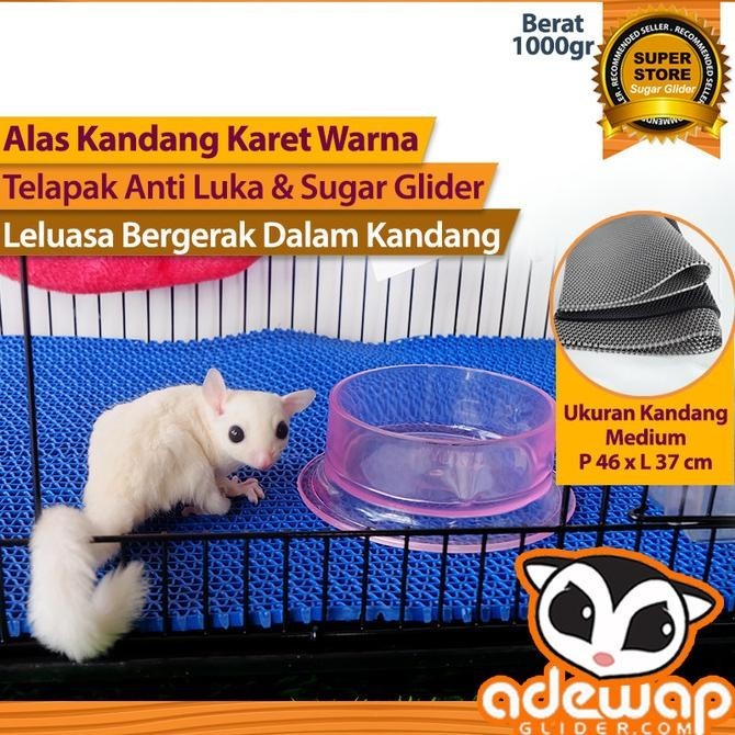 Alas Kandang Karet Tatakan Kotoran Hewan Sugar Glider Kucing Musang