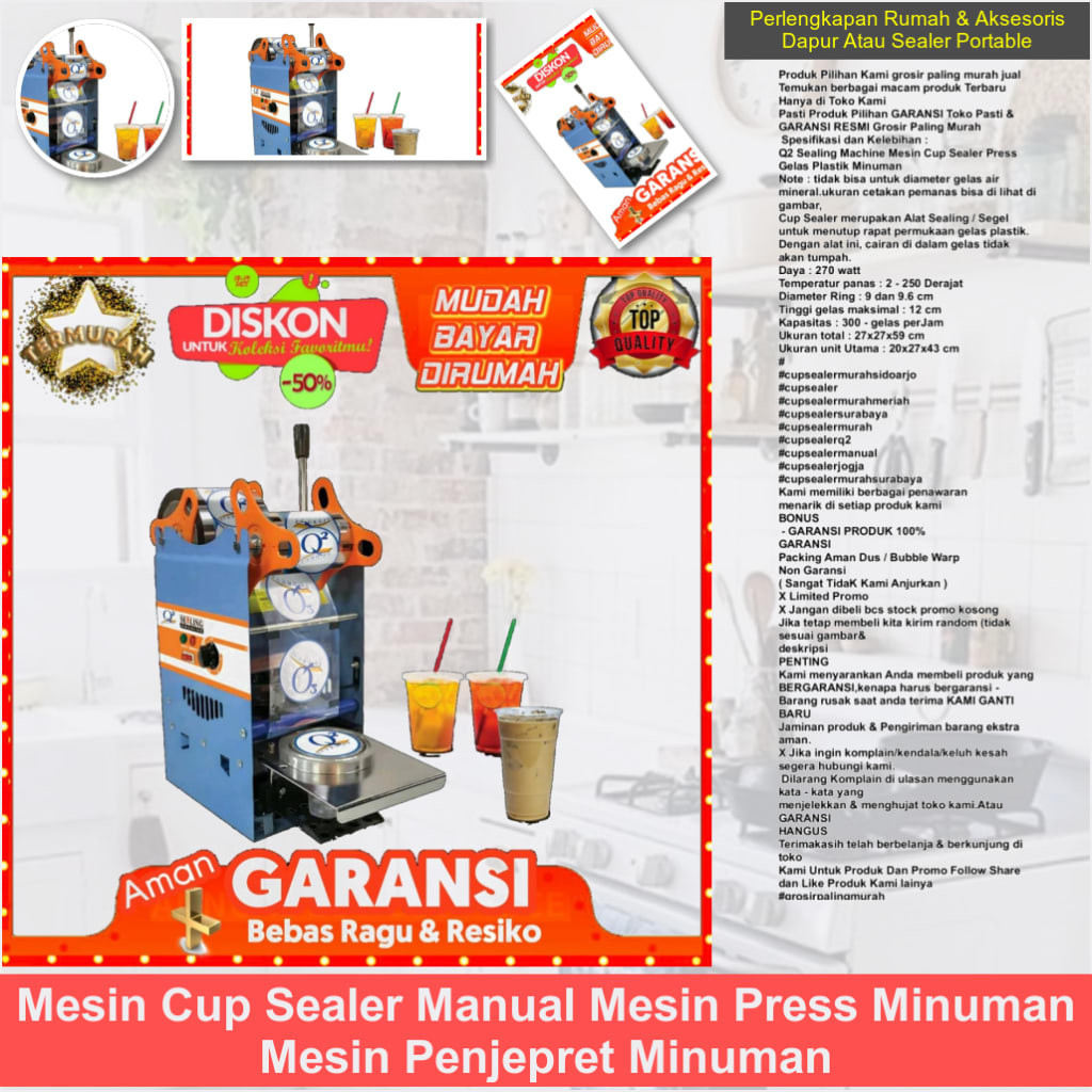 Mesin Cup Sealer Manual Mesin Press Minuman Mesin Penjepret Minuman