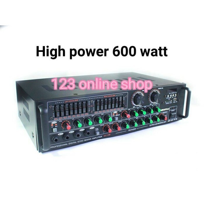 Promo Amplifier Power Mixer 4 Channel Marcopolo Mc 158 Baru 600 Watt Termurah