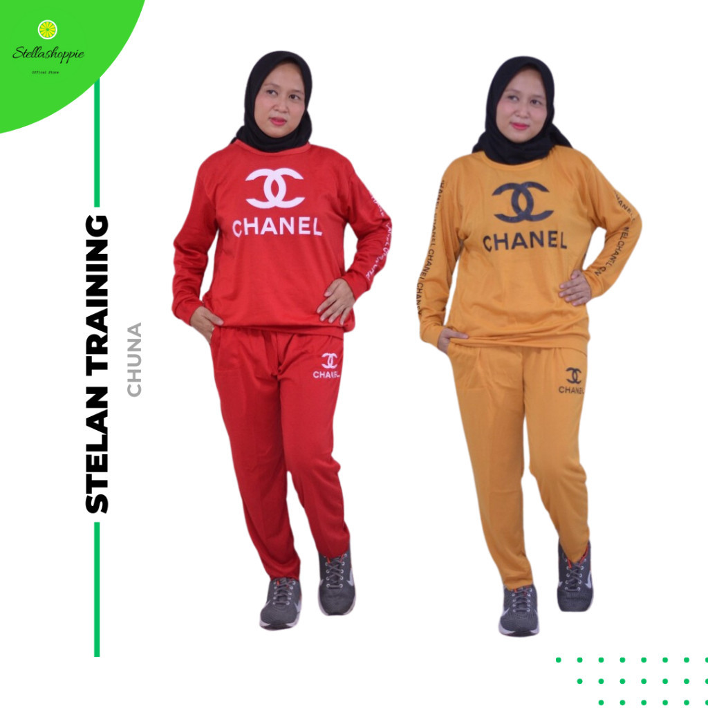 Setelan Merah Putih Wanita Dewasa Oneset Kemerdekaan Stelan 17An Celana Onesett Baju Senam Ibu Setce