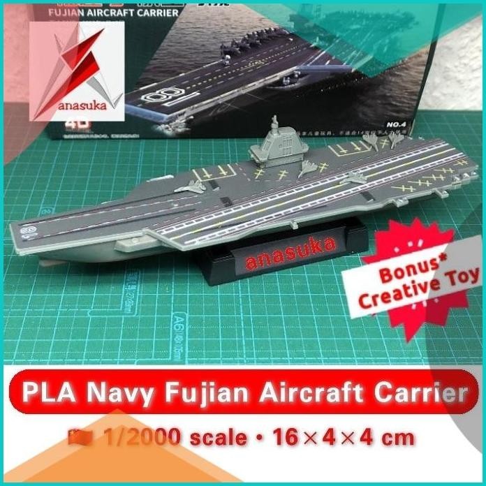 Miniatur Kapal Induk Fujian Aircraft Carrier PLA Navy Model Kit Puzzle