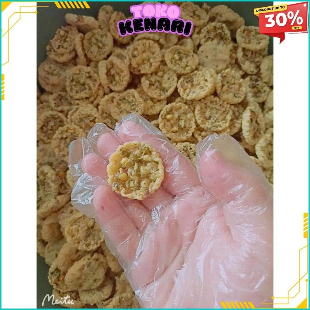 

Pawon Mamy - Rempeyek Koin Bulat Mini Toples (Large 1500Ml) | Peyek Mini Kacang Bisa Cod