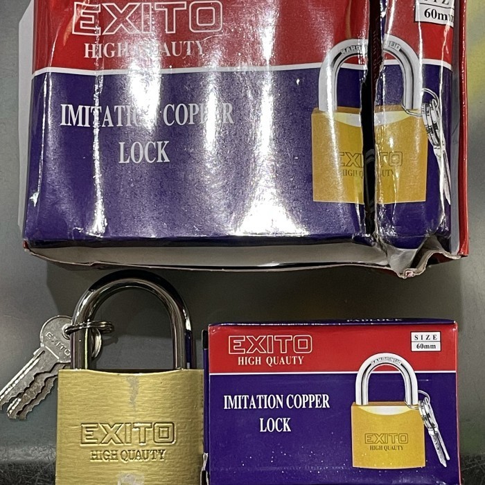 Gembok kuning/ gembok pagar 60mm Exito