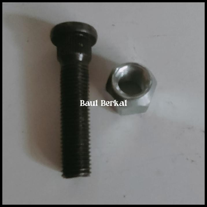 TERMURAH BAUT RODA VELG BAN MOBIL DRAT 1.5 KUNCI 19 PANJANG BAUT 6CM BAUT RODA 