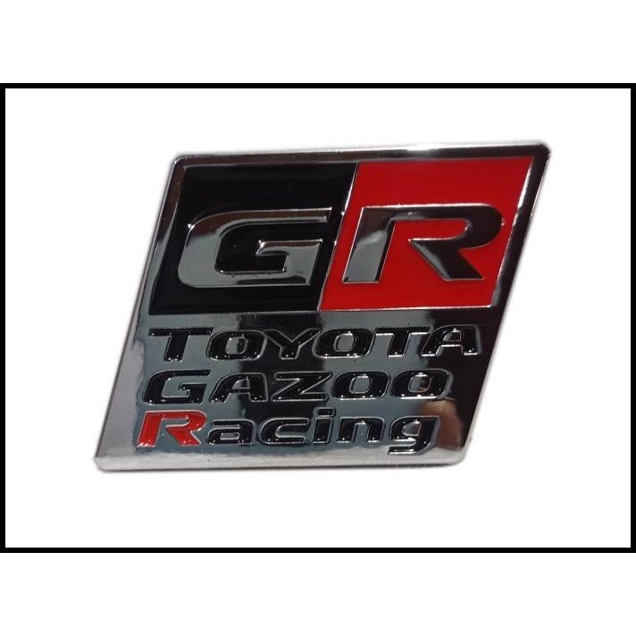 TERMURAH EMBLEM LOGO TOYOTA GAZOON RACING BAHAN METAL ANTI KARAT 