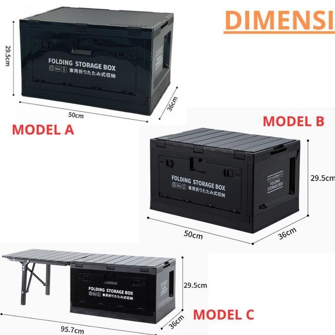 Kotak Penyimpanan Lipat 50L Storage Box Outdoor Camping Campervan Box  Ready