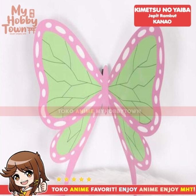 Jepit Rambut Kanao Tsuyuri Kostum Cosplay Property Kimetsu no Yaiba