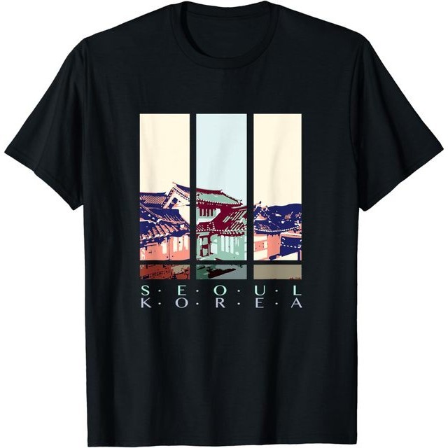 Kaos Seoul Korea Kaos Jalanan Kaos Grafis Pakaian Pria Camiseta Hombresukuran: S-3XL