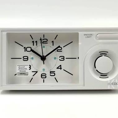 Seiko Melody Bedside Alarm Clo 5 Lagu Qhp004W Jam Meja Jam Weker