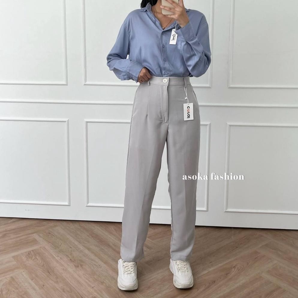 PL30 ASOKA Office Pants 776 - Loose Pants Anti Kusut - Celana Pencil Wanita - Petite Pants Terlaris