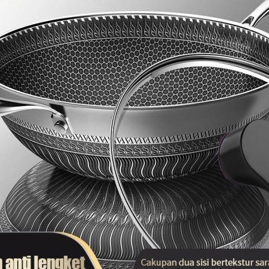 316 Wajan Dapur Stainless Steel Wajan Anti Lengket Tahan Karat