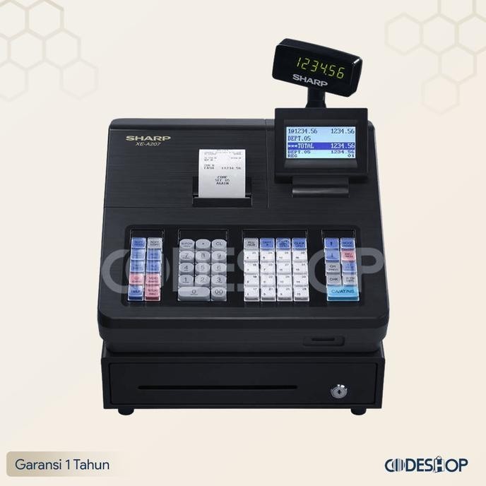 MESIN POS KASIR SHARP XE-A207 | CASH REGISTER XE A 207 KTS
