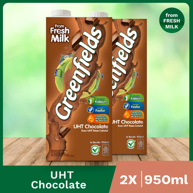 

Greenfields Susu UHT Chocolate 950ml x 2 pcs