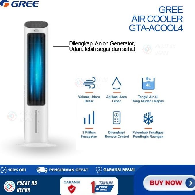 

GREE Tower Fan Air Cooler dengan Generator Anion -GTA-ACOOL4 HC