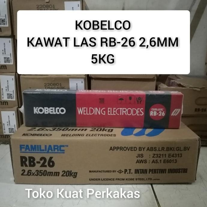Kawat Las Listrik Kobe Rb-26 2.6Mm Aws E6013