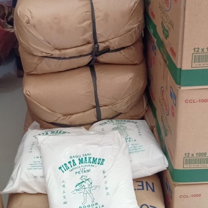 

Tepung Sagu tani Tirta Makmur tepung tapioka cap petani ball 1000gr
