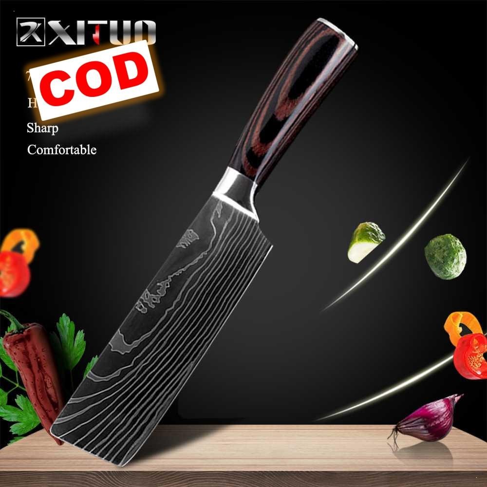Pisau Dapur Stainless Steel Chef Damascus Pattern