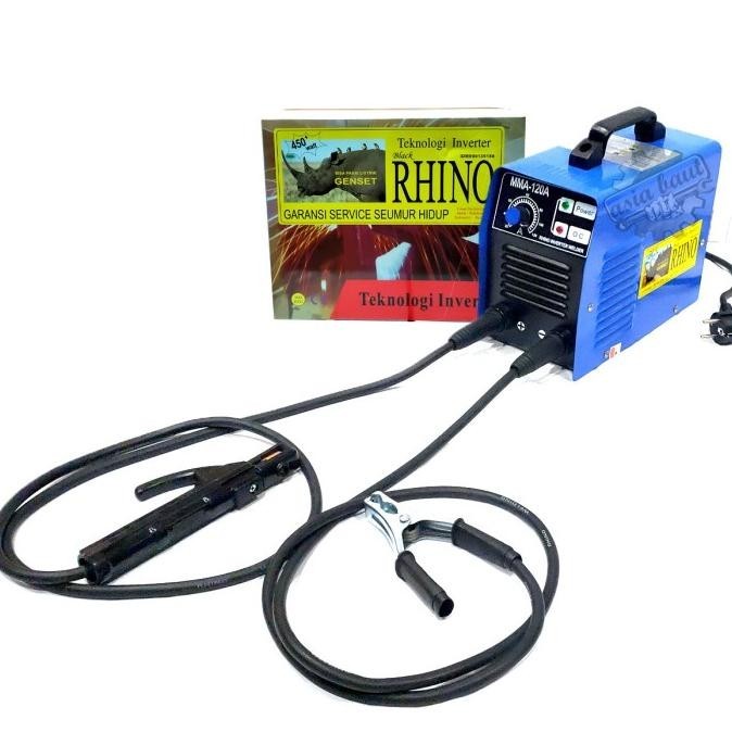 Mesin Las Rhino Mma 120 A 450 Watt - Mesin Las Rhino Biru 450 Watt